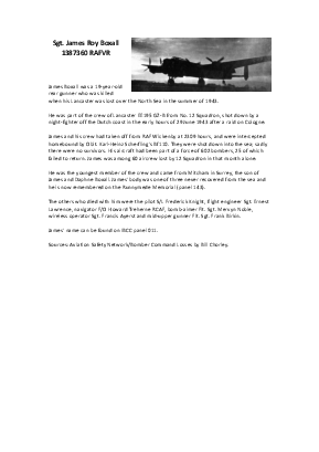 A preview of a PDF biography for Boxall, James Roy